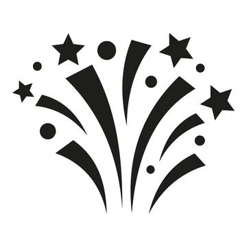 Fireworks exploding celebrating special event or party 库存插图