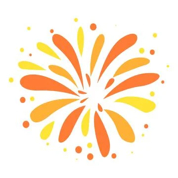 Fireworks exploding creating a colorful and festive display illuminating night Stock Illustration