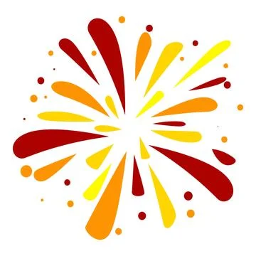 Fireworks exploding creating colorful sparks and light Stock Illustration