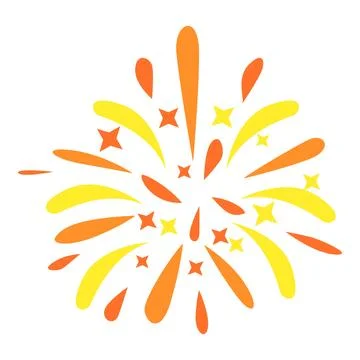 Fireworks exploding, creating a festive atmosphere with vibrant colors and star 스톡 일러스트