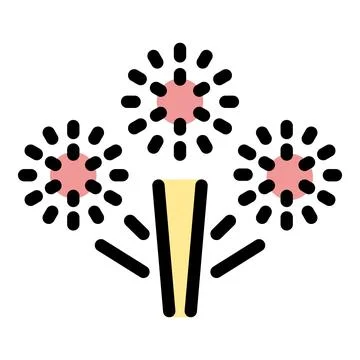 Fireworks exploding, creating a festive atmosphere for celebrations and event Illustrazione stock