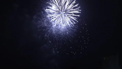 Fireworks exploding during independence day Vídeos de archivo 204790318