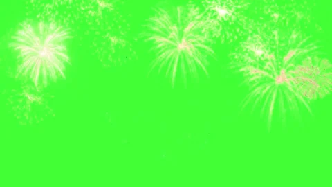Fireworks exploding on green screen background Video stock 336940933