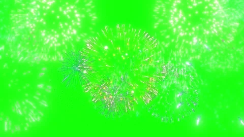 Fireworks exploding on green screen background Video stock 336940958