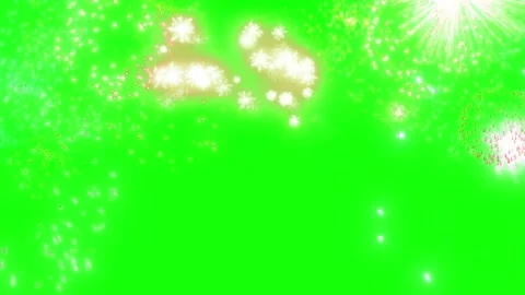 Fireworks exploding on green screen background Видео 337524107