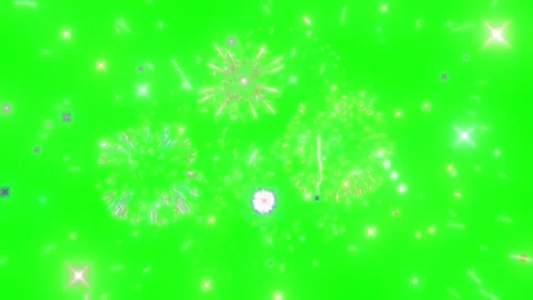 Fireworks exploding on green screen background Stock Footage 337524130