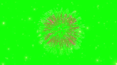 Fireworks exploding on green screen background Видео 337627994