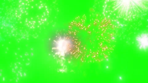 Fireworks exploding on green screen background Video stock 337632834