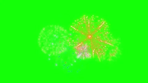 Fireworks exploding on green screen background Video stock 337820655