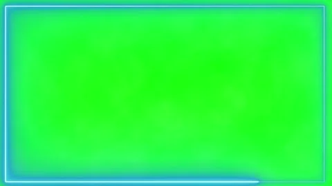 Fireworks exploding on green screen with blue neon frames Video stock 338042585