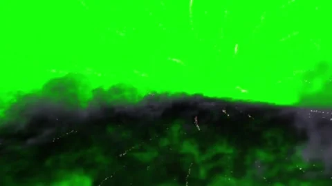 Fireworks exploding on green screen with smoke Stock Footage 337527429