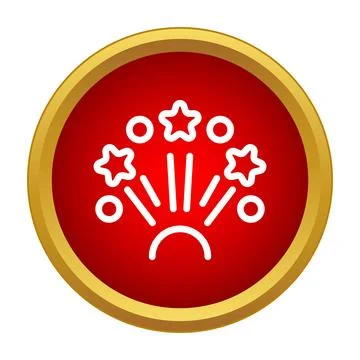 Fireworks exploding icon representing celebration and party event 스톡 일러스트