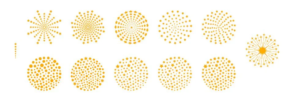 Fireworks exploding illustration Stock Illustration