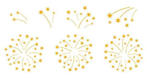 Fireworks exploding illustration Stock Illustration