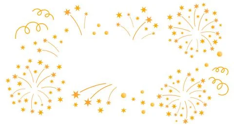 Fireworks exploding illustration Stock Illustration