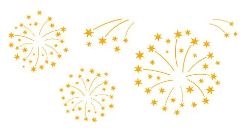 Fireworks exploding illustration Stock Illustration