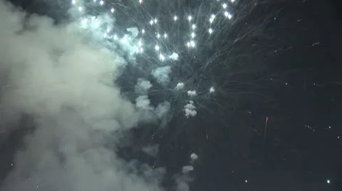 Fireworks exploding in mid-air 2 Video stock 19106885