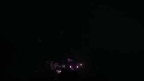 Fireworks exploding on the night sky background. Stock Footage 249906955