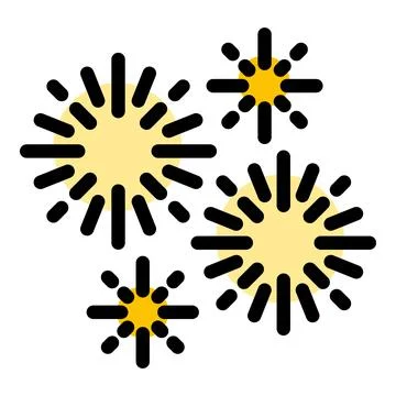 Fireworks exploding in the night sky celebrating a festive occasion Illustrazione stock