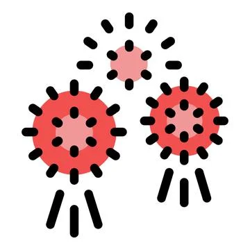 Fireworks exploding in the night sky during festive celebration Illustrazione stock