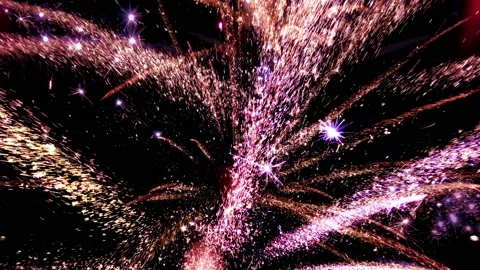 Fireworks exploding in the night sky. Stock Footage 97941983