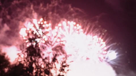 Fireworks exploding in the night sky Stock Footage 130130063