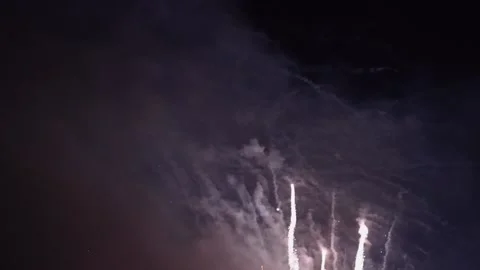 Fireworks exploding in the night sky Vidéo 130346665