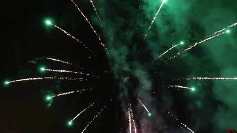 Fireworks Exploding in the Night Sky Video stock 303551851
