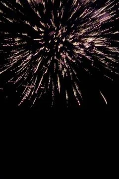 Fireworks exploding in night sky Stock Photos