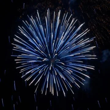Fireworks exploding in night sky Stock Photos