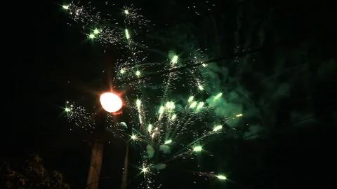 Fireworks Exploding over the Sky of Buenos Aires, Argentina. 動画素材 82805535