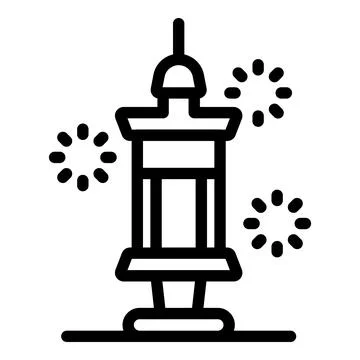 Fireworks exploding over taipei 101 tower in taiwan Stock Illustration