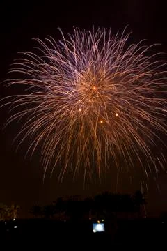 Fireworks exploding Foto stock