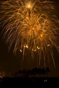 Fireworks exploding Foto stock