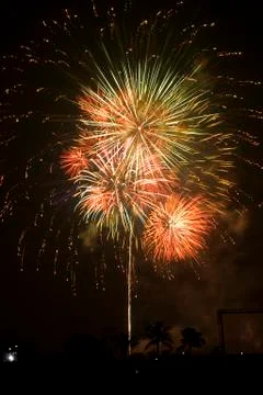 Fireworks exploding Foto stock
