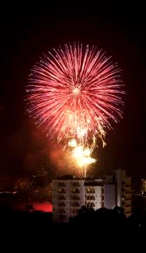Fireworks exploding Stock Photos