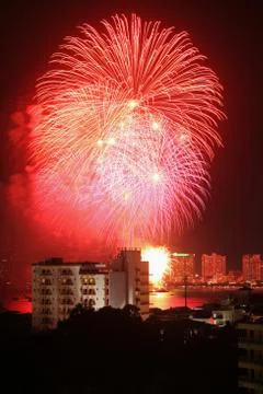 Fireworks Exploding Foto stock