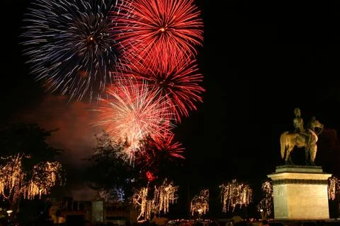 Fireworks Exploding Foto stock