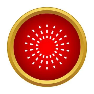 Fireworks exploding red button vector icon design 库存插图