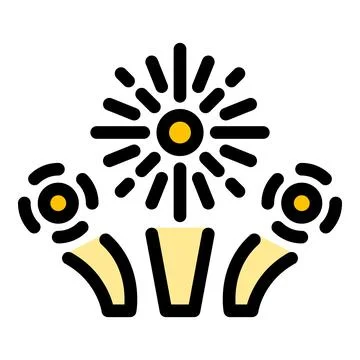 Fireworks exploding in the sky during festivities Stock Illustration