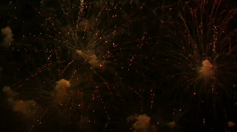 Fireworks Exploding in the Sky Stock Footage 373903
