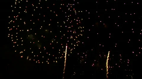 Fireworks Exploding in the Sky Stock Footage 373940