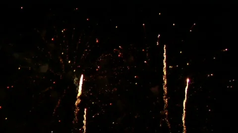 Fireworks Exploding in the Sky Stock Footage 373966