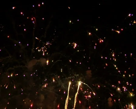Fireworks Exploding in the Sky Stock Footage 376569