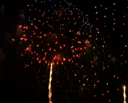 Fireworks Exploding in the Sky Stock Footage 376593