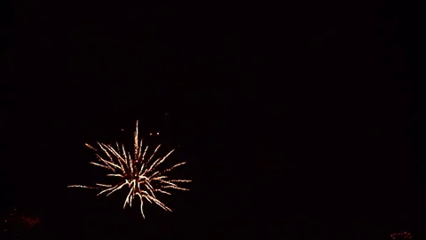 Fireworks exploding in the sky Stock Footage 330470907