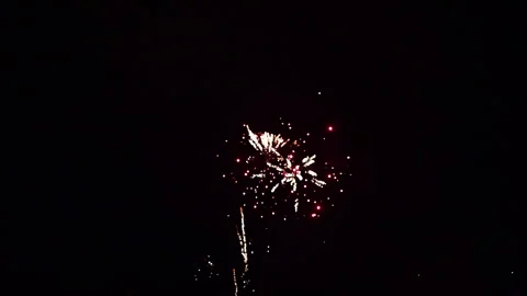 Fireworks exploding in the sky Stock Footage 330471172