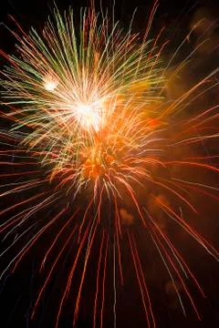 Fireworks exploding in sky Stock Photos
