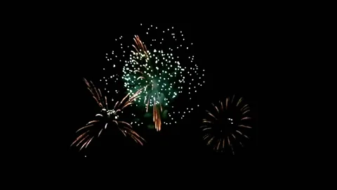 Fireworks Exploding in slow Motion Video stock 152863493