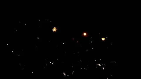 Fireworks Exploding in slow Motion Stock Footage 152863815
